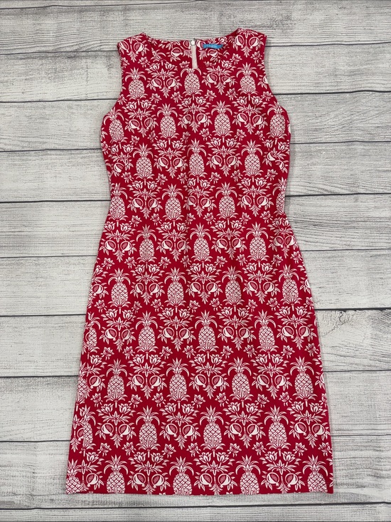 J Mclaughlin Dresses & Skirts - J. McLaughlin Red White Pineapple Print Sheath Dress Sleeveless Size S